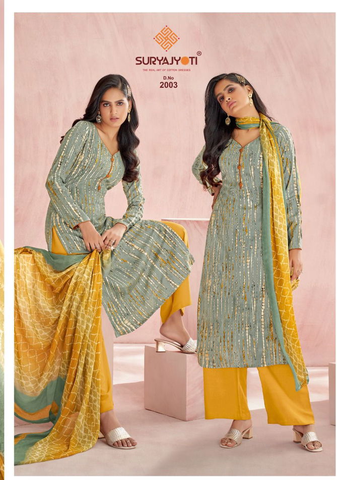 Suryajyoti Paroo 2 Regular Wear Rayon Printed Wholesale Dress Material Catalog
